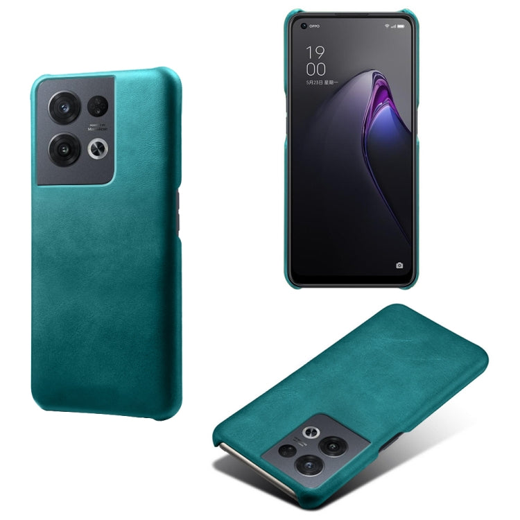 For OPPO Reno8 Pro Calf Texture PC + PU Phone Case