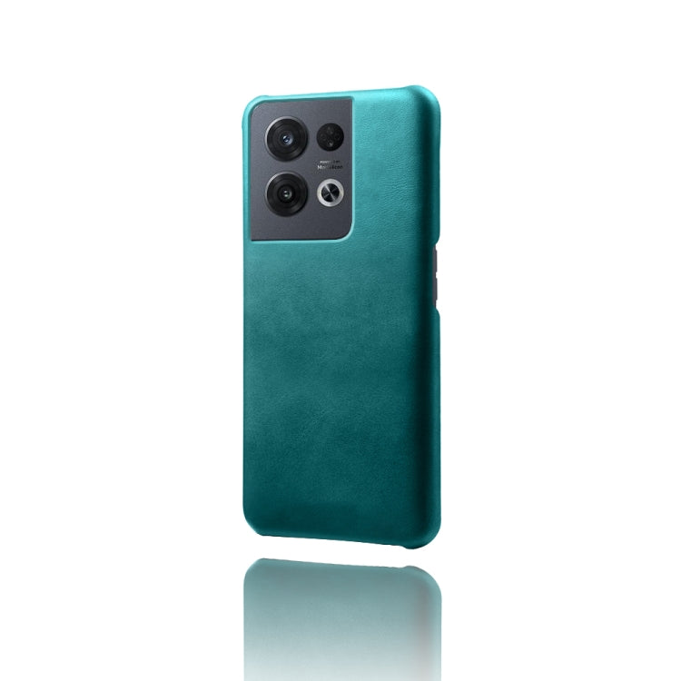 For OPPO Reno8 Pro Calf Texture PC + PU Phone Case