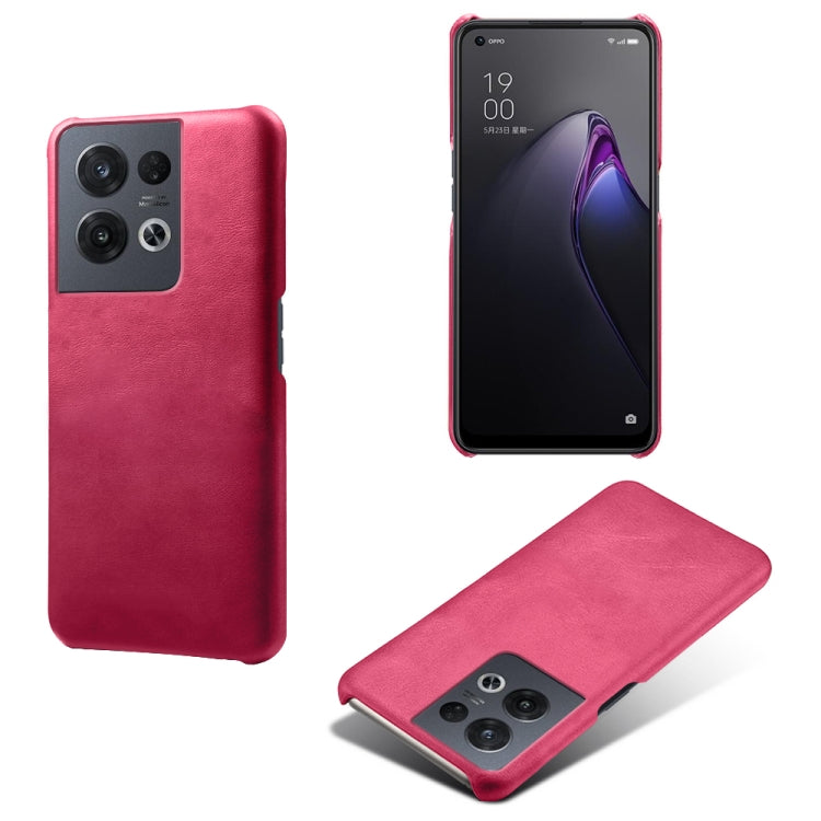 For OPPO Reno8 Pro Calf Texture PC + PU Phone Case