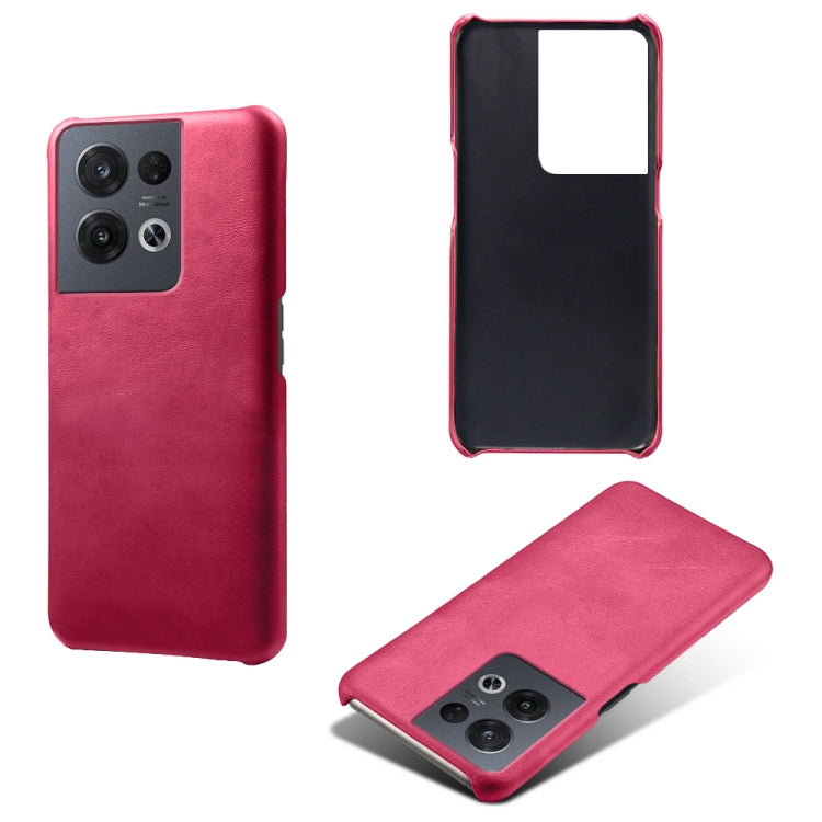 For OPPO Reno8 Pro Calf Texture PC + PU Phone Case