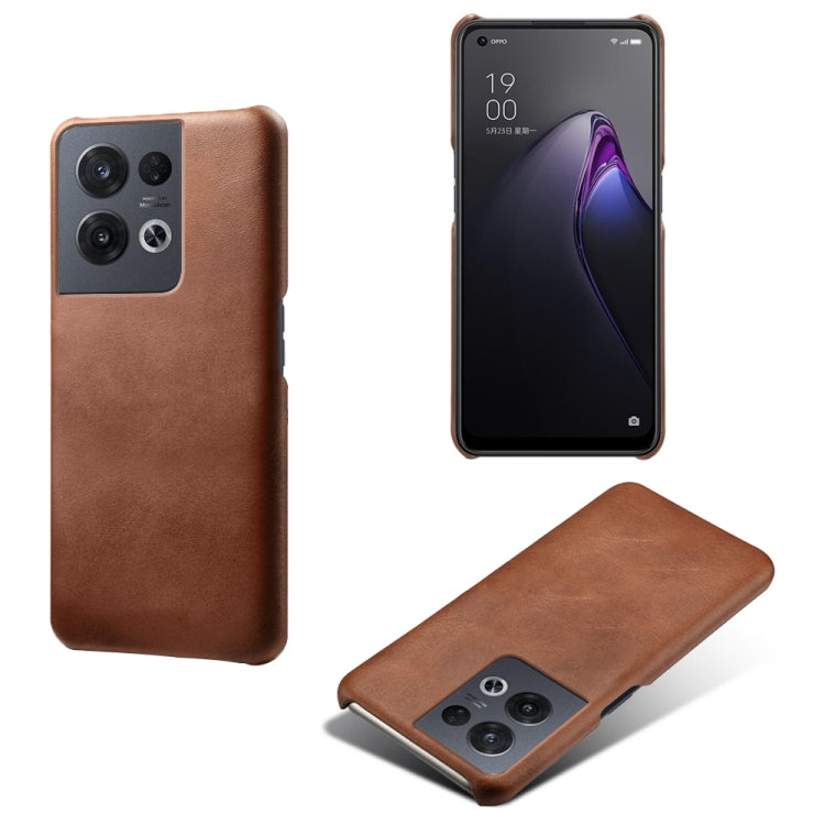 For OPPO Reno8 Pro Calf Texture PC + PU Phone Case