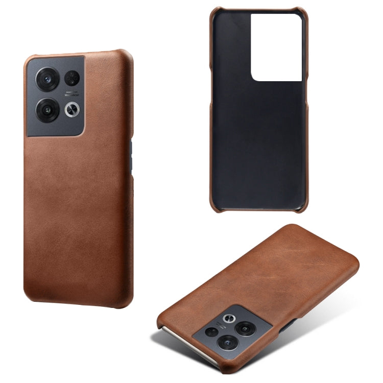 For OPPO Reno8 Pro Calf Texture PC + PU Phone Case