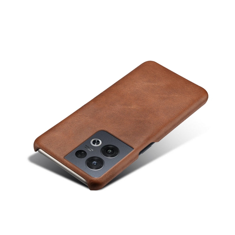 For OPPO Reno8 Pro Calf Texture PC + PU Phone Case