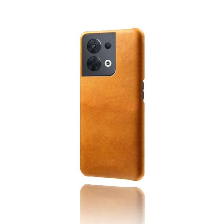 For OPPO Reno8 Calf Texture PC + PU Phone Case