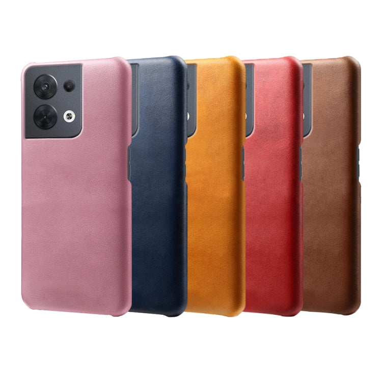 For OPPO Reno8 Calf Texture PC + PU Phone Case