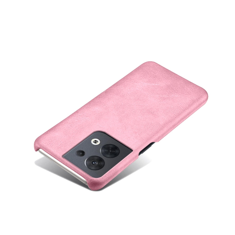 For OPPO Reno8 Calf Texture PC + PU Phone Case