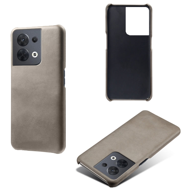 For OPPO Reno8 Calf Texture PC + PU Phone Case