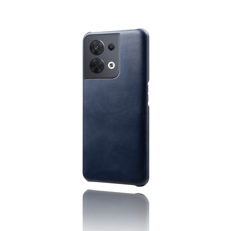 For OPPO Reno8 Calf Texture PC + PU Phone Case