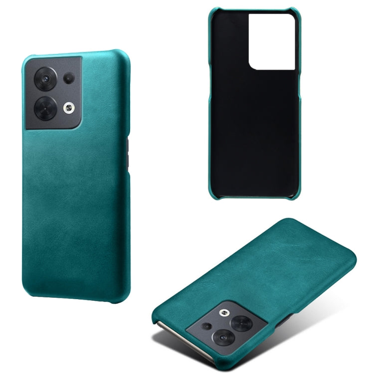 For OPPO Reno8 Calf Texture PC + PU Phone Case