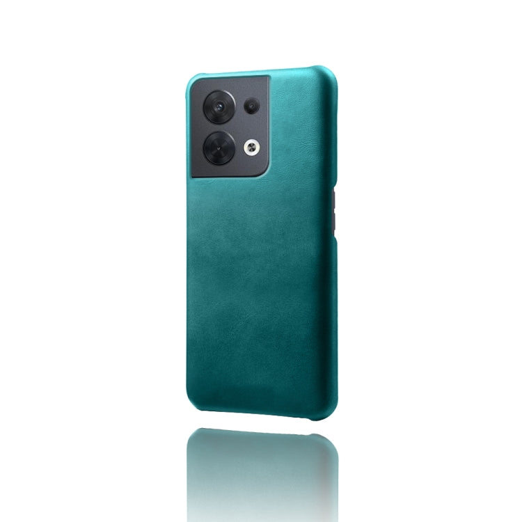 For OPPO Reno8 Calf Texture PC + PU Phone Case