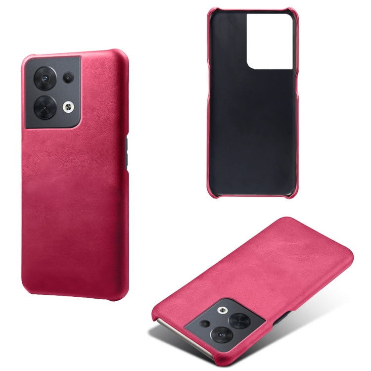 For OPPO Reno8 Calf Texture PC + PU Phone Case