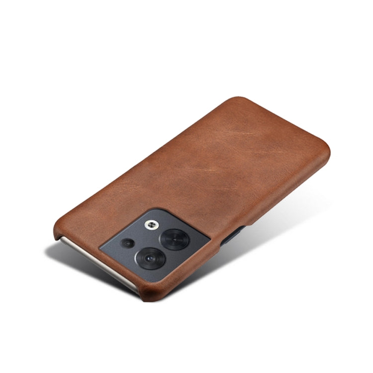 For OPPO Reno8 Calf Texture PC + PU Phone Case