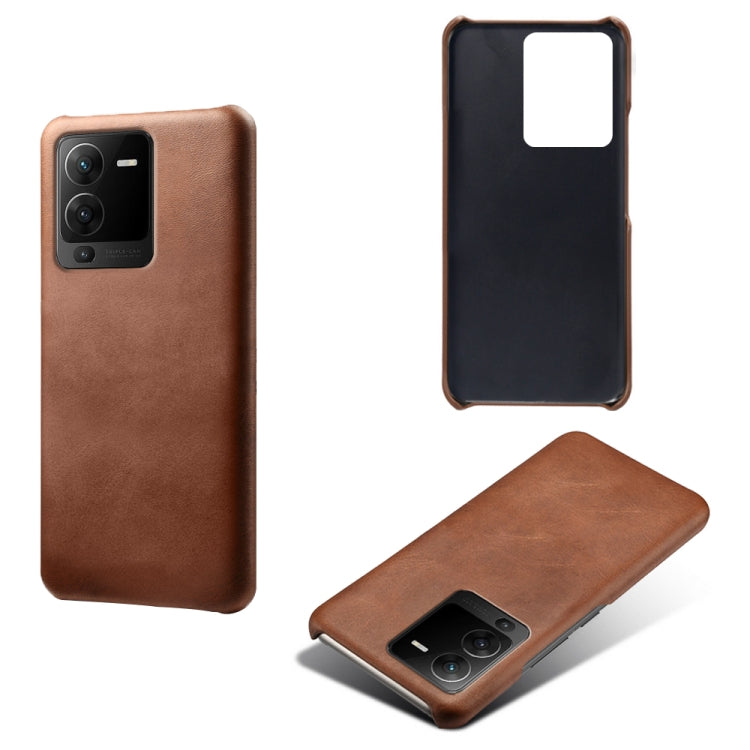 For vivo S15 Calf Texture PC + PU Phone Case