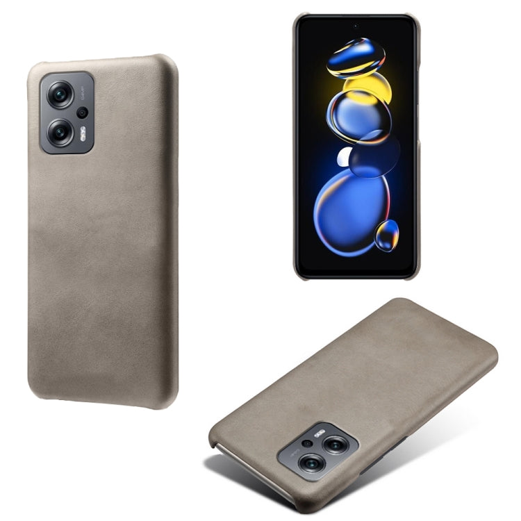 For Xiaomi Redmi Note 11T Pro+ Calf Texture PC + PU Phone Case