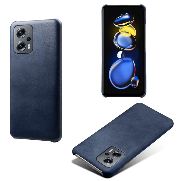 For Xiaomi Redmi Note 11T Pro+ Calf Texture PC + PU Phone Case