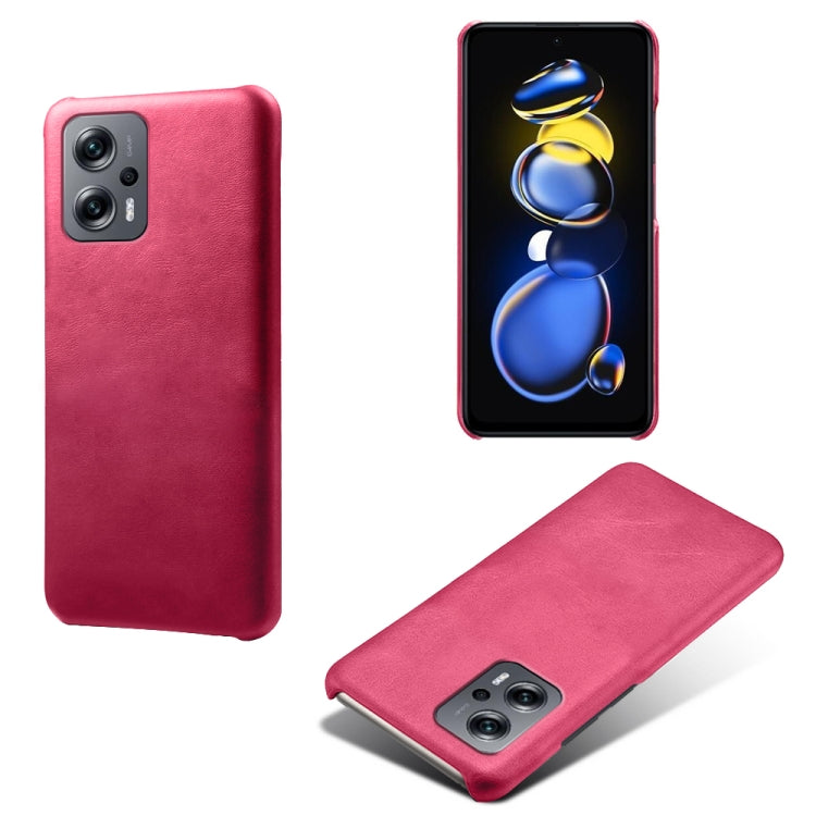 For Xiaomi Redmi Note 11T Pro+ Calf Texture PC + PU Phone Case