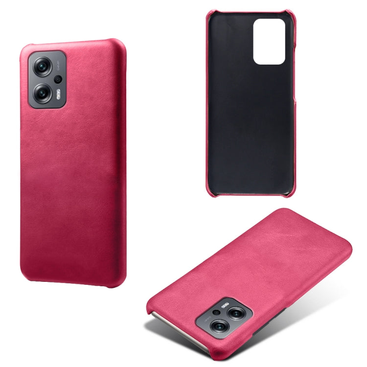 For Xiaomi Redmi Note 11T Pro+ Calf Texture PC + PU Phone Case