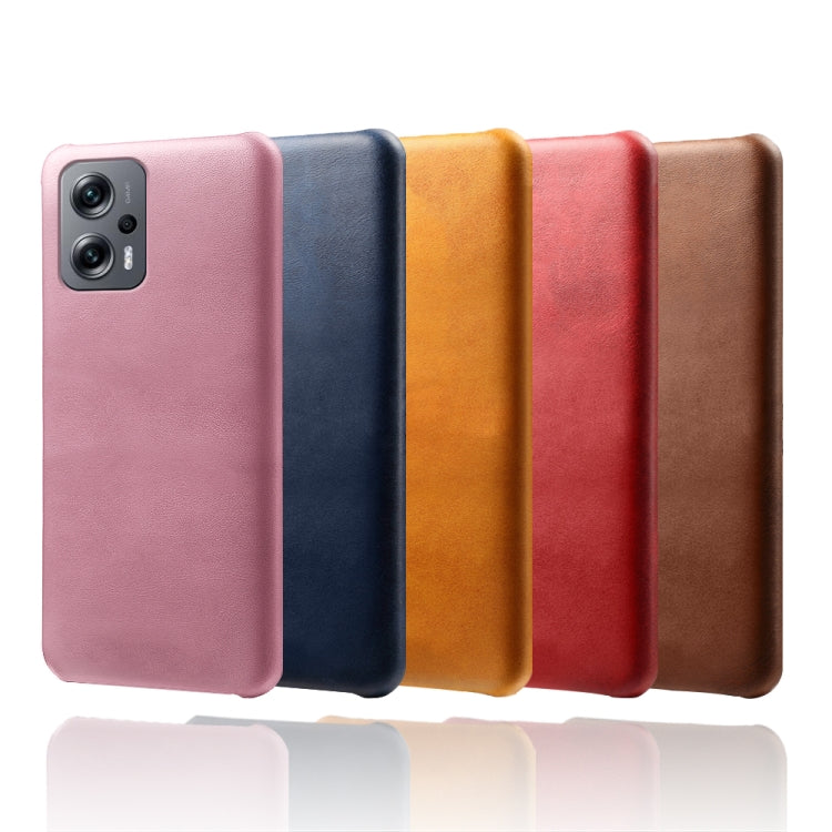 For Xiaomi Redmi Note 11T Pro Calf Texture PC + PU Phone Case