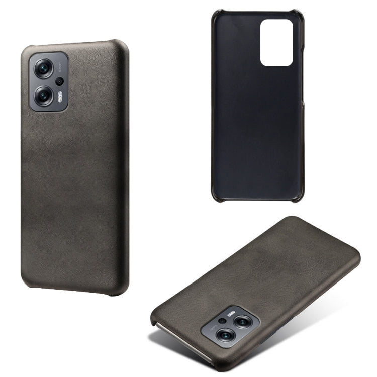 For Xiaomi Redmi Note 11T Pro Calf Texture PC + PU Phone Case