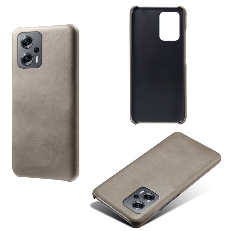 For Xiaomi Redmi Note 11T Pro Calf Texture PC + PU Phone Case