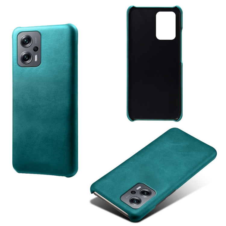 For Xiaomi Redmi Note 11T Pro Calf Texture PC + PU Phone Case