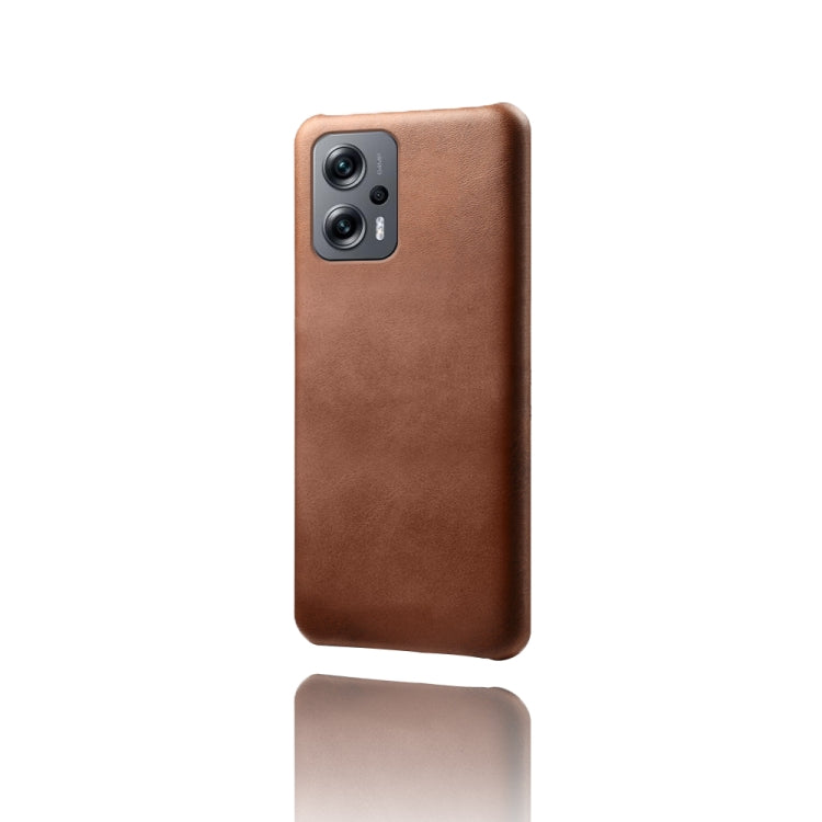 For Xiaomi Redmi Note 11T Pro Calf Texture PC + PU Phone Case