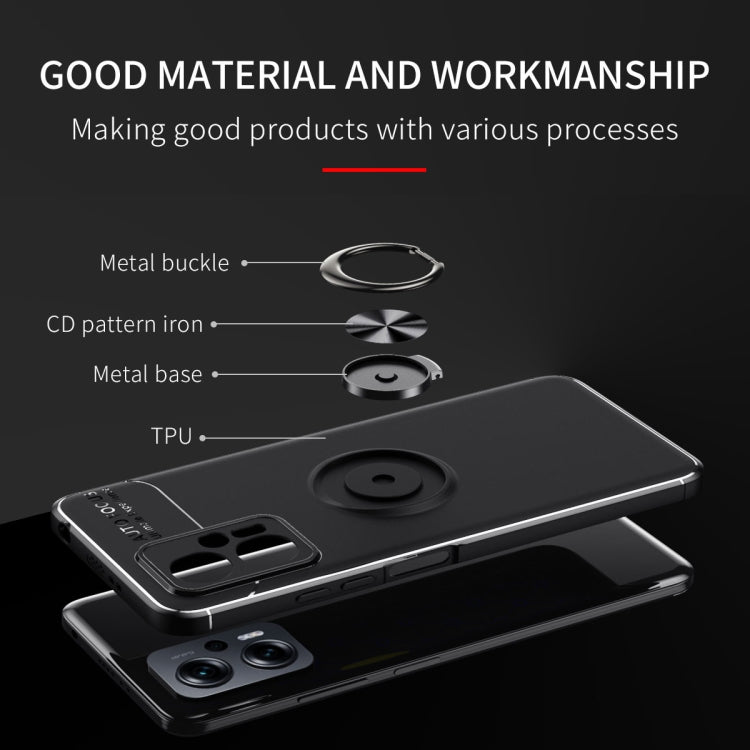 For Xiaomi Redmi Note 11T Pro Metal Ring Holder TPU Phone Case