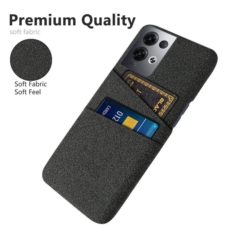 For OPPO Reno8 Pro+ Cloth Texture Card Slot PC+Nylon Phone Case