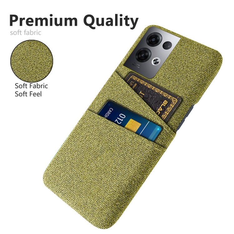 For OPPO Reno8 Pro+ Cloth Texture Card Slot PC+Nylon Phone Case