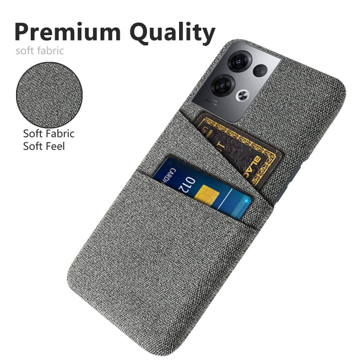 For OPPO Reno8 Pro+ Cloth Texture Card Slot PC+Nylon Phone Case