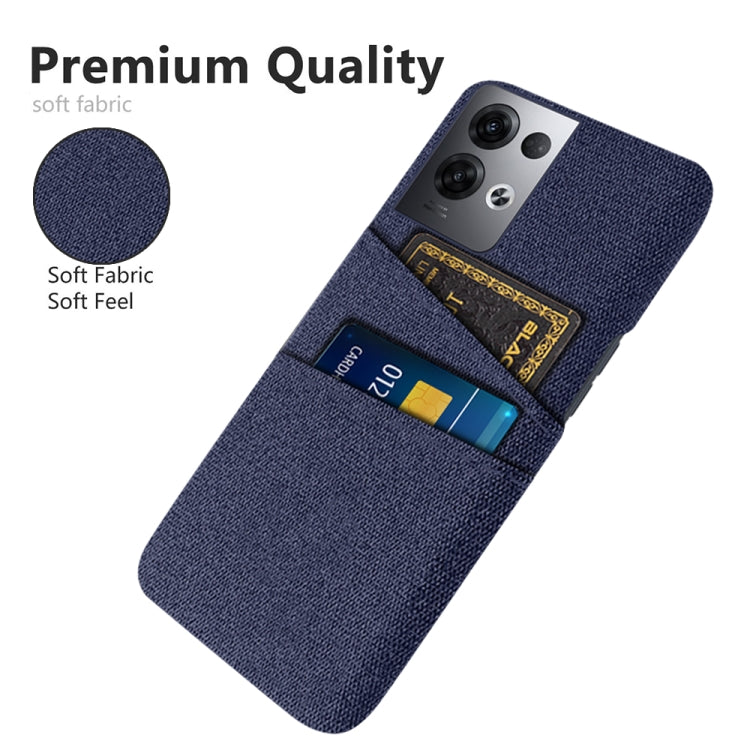 For OPPO Reno8 Pro+ Cloth Texture Card Slot PC+Nylon Phone Case