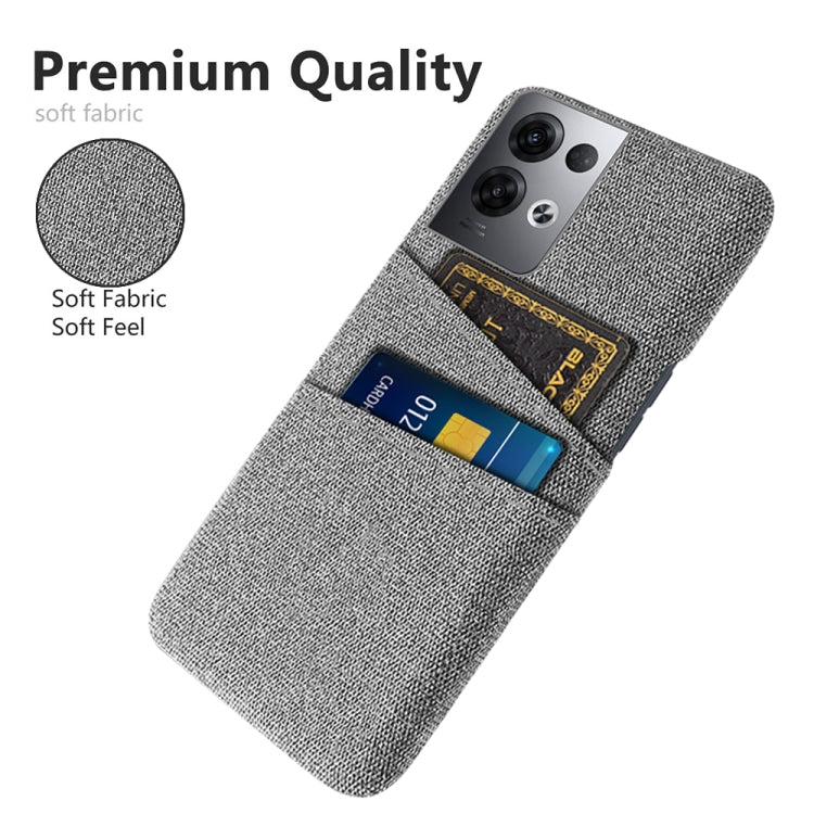 For OPPO Reno8 Pro+ Cloth Texture Card Slot PC+Nylon Phone Case