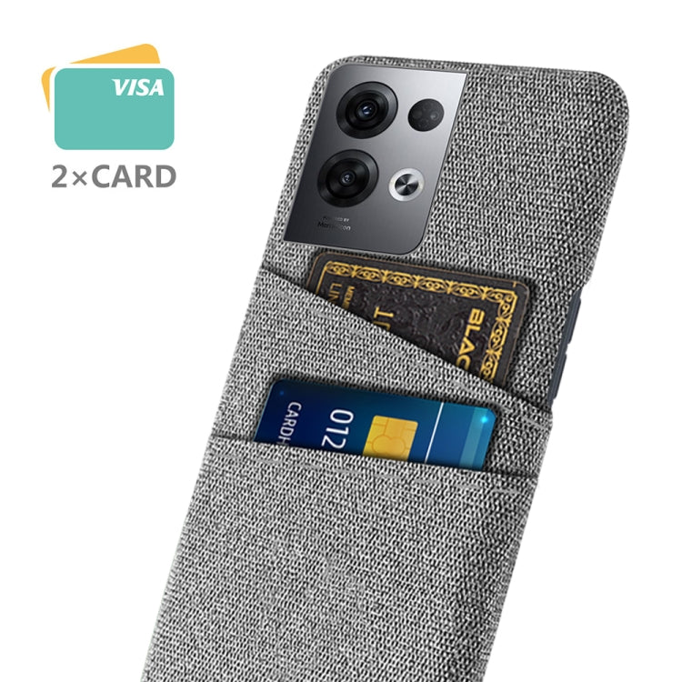 For OPPO Reno8 Pro+ Cloth Texture Card Slot PC+Nylon Phone Case