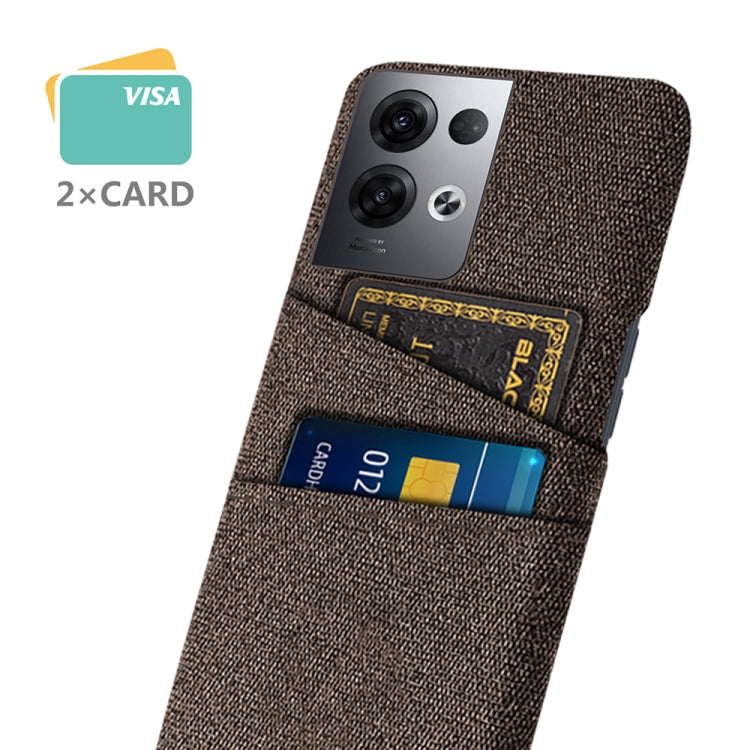 For OPPO Reno8 Pro+ Cloth Texture Card Slot PC+Nylon Phone Case