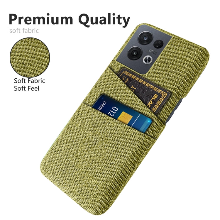 For OPPO Reno8 Pro Cloth Texture Card Slot PC+Nylon Phone Case