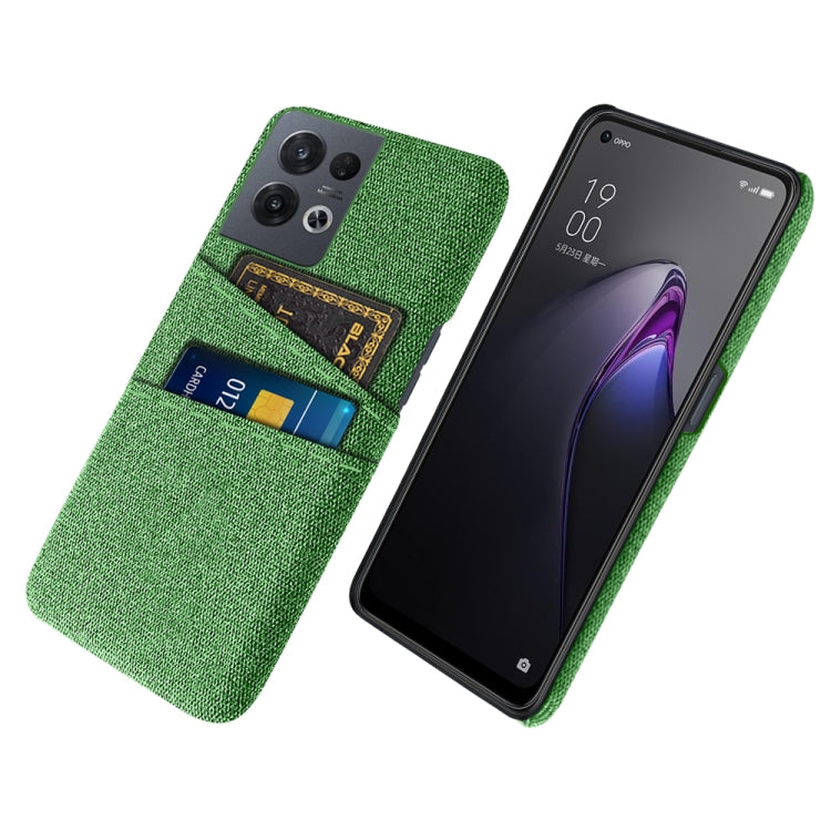 For OPPO Reno8 Pro Cloth Texture Card Slot PC+Nylon Phone Case