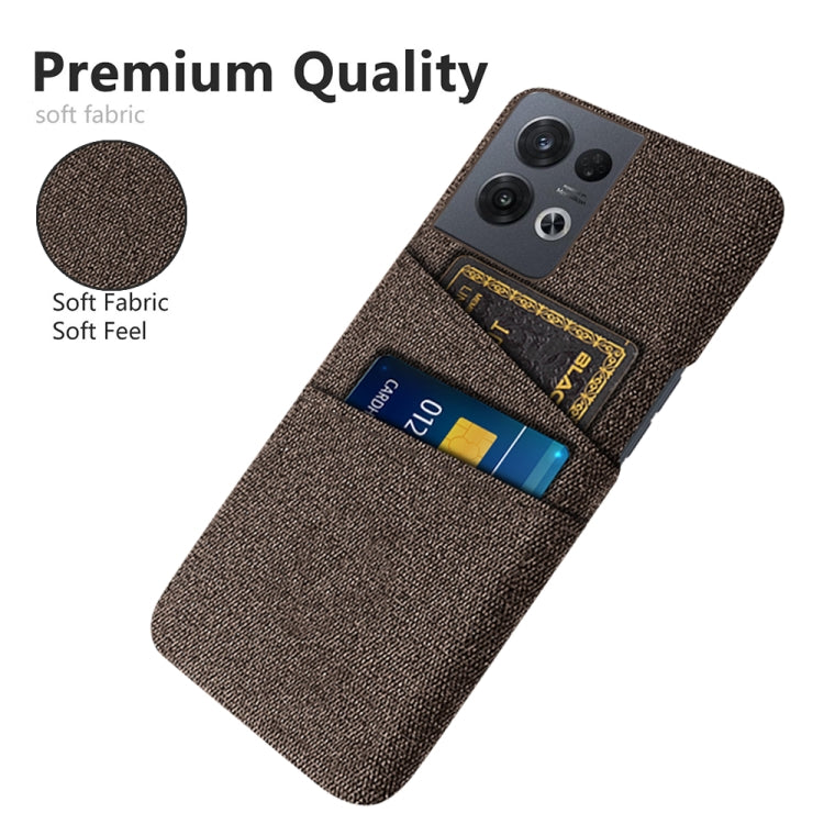 For OPPO Reno8 Pro Cloth Texture Card Slot PC+Nylon Phone Case