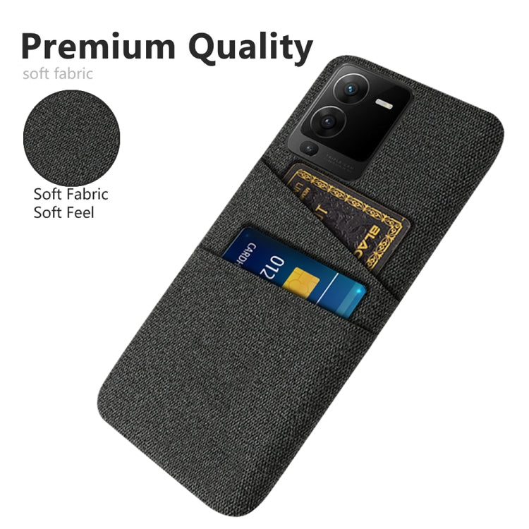 For vivo S15 Pro Cloth Texture Card Slot PC+Nylon Phone Case