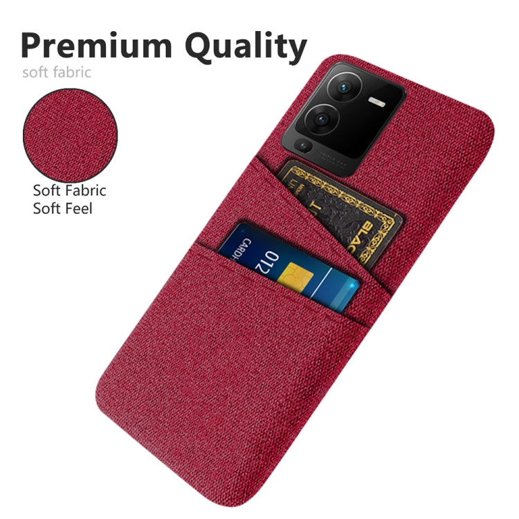 For vivo S15 Pro Cloth Texture Card Slot PC+Nylon Phone Case