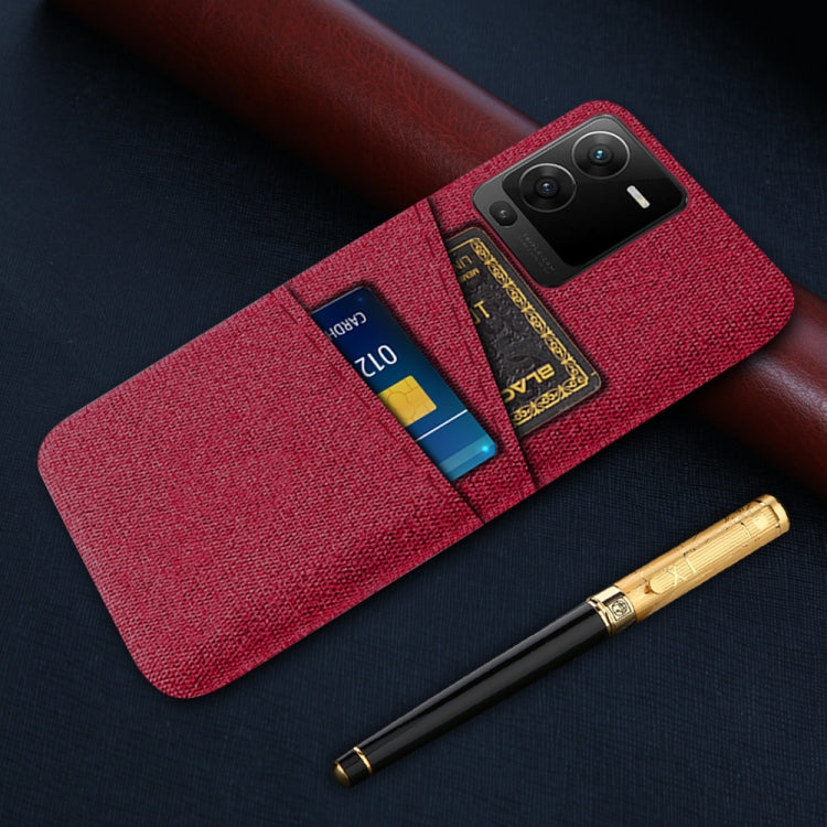 For vivo S15 Pro Cloth Texture Card Slot PC+Nylon Phone Case