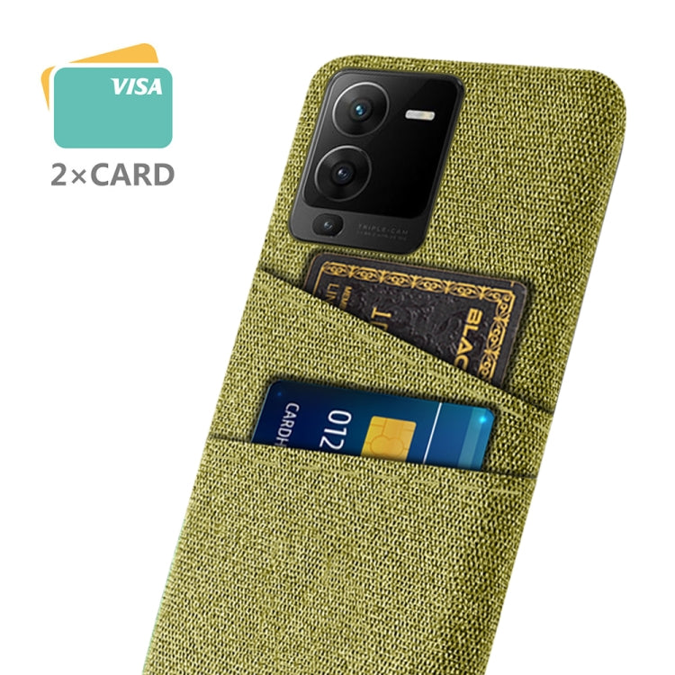 For vivo S15 Cloth Texture Card Slot PC+Nylon Phone Case