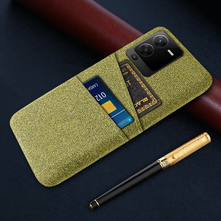 For vivo S15 Cloth Texture Card Slot PC+Nylon Phone Case