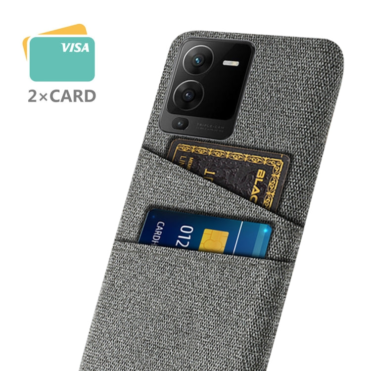 For vivo S15 Cloth Texture Card Slot PC+Nylon Phone Case