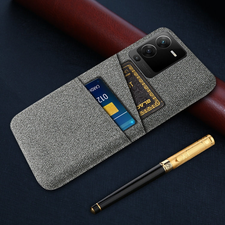 For vivo S15 Cloth Texture Card Slot PC+Nylon Phone Case