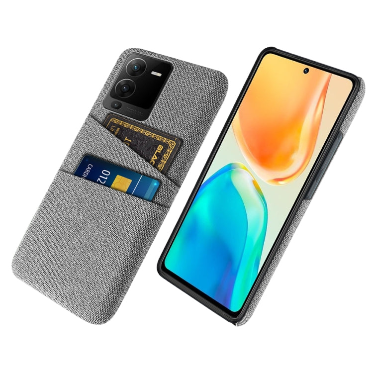 For vivo S15 Cloth Texture Card Slot PC+Nylon Phone Case
