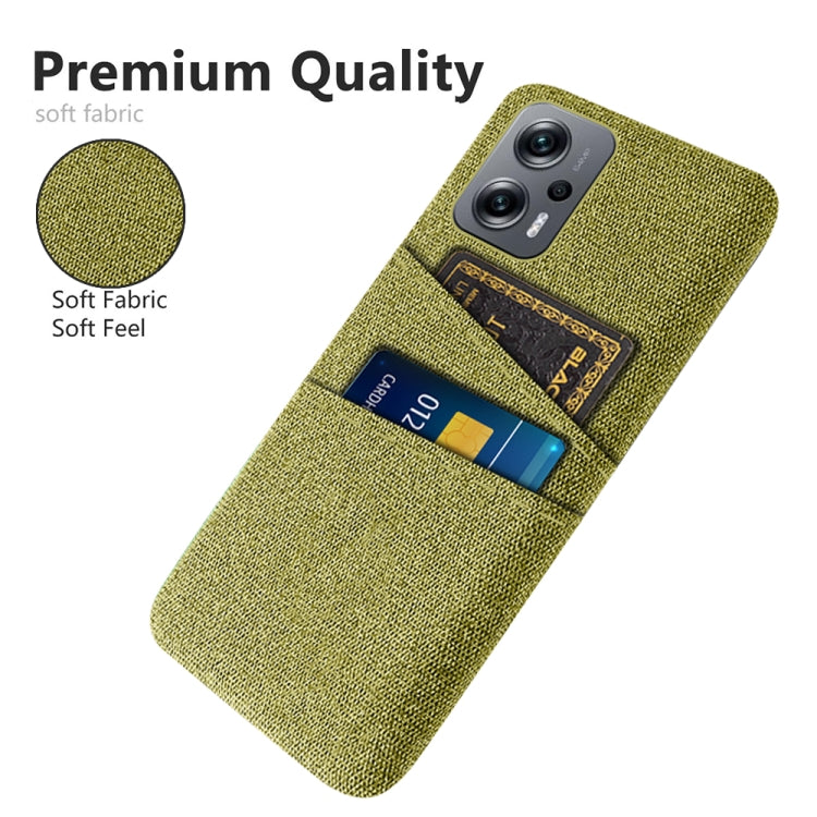 For Xiaomi Redmi Note 11T Pro+ Cloth Texture Card Slot PC+Nylon Phone Case