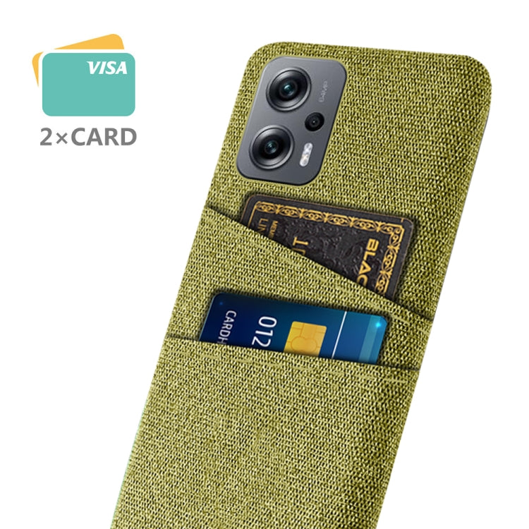 For Xiaomi Redmi Note 11T Pro+ Cloth Texture Card Slot PC+Nylon Phone Case