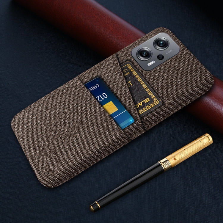 For Xiaomi Redmi Note 11T Pro+ Cloth Texture Card Slot PC+Nylon Phone Case
