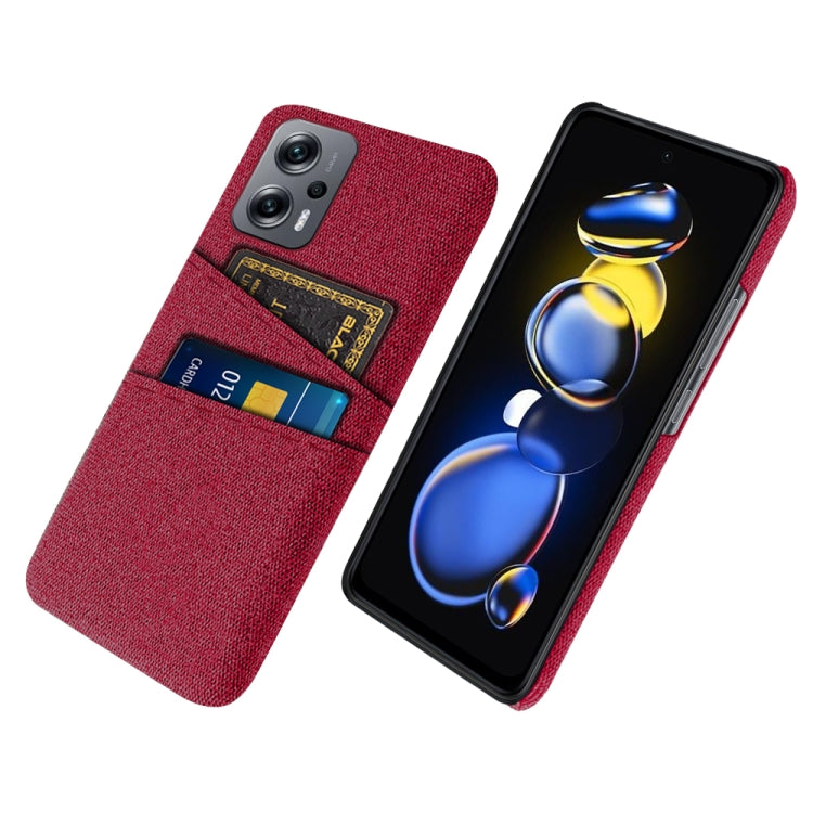 For Xiaomi Redmi Note 11T Pro Cloth Texture Card Slot PC+Nylon Phone Case
