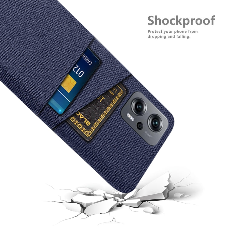 For Xiaomi Redmi Note 11T Pro Cloth Texture Card Slot PC+Nylon Phone Case